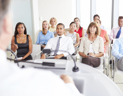 meeting with co-workers