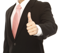 Showing thumb up